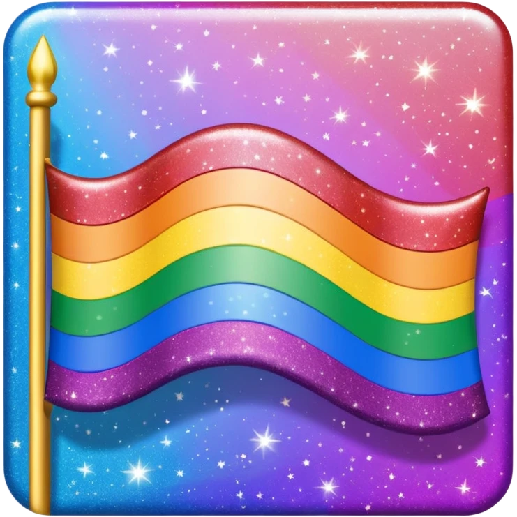flag lgbtq+ glitter emoji
