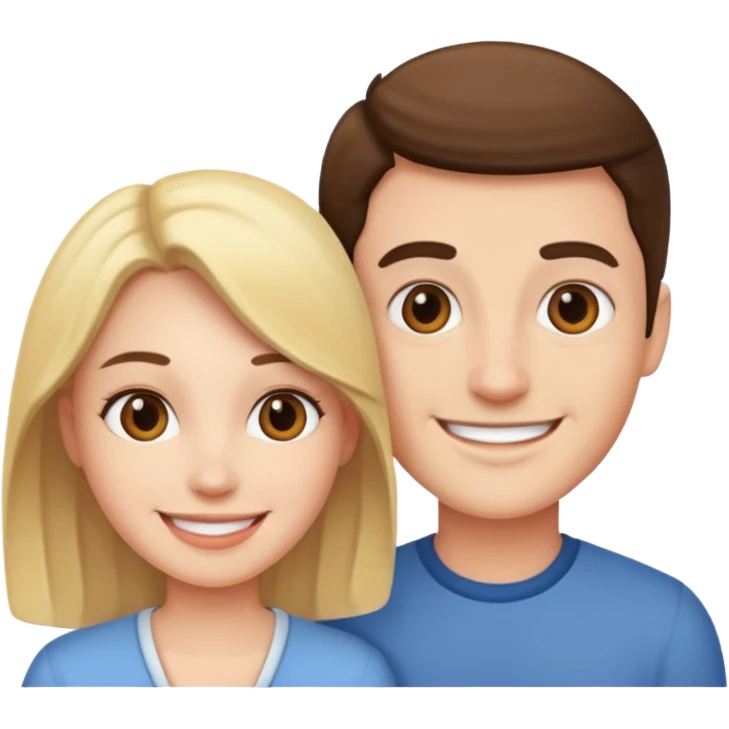 a couple smiling emoji