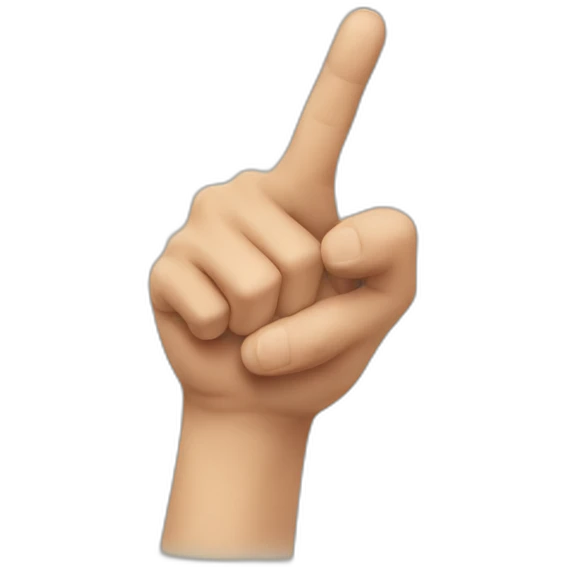 A hand pointing at me emoji
