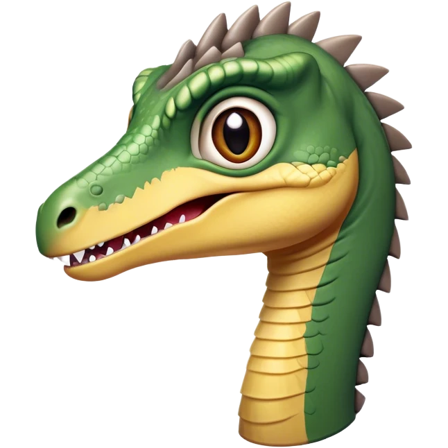 Cinematic Cute jurassic park Velociraptor Portrait Emoji, Head tilted playfully with a cheeky smirk, featuring a compact, agile form with smooth, dark scales and softened, expressive eyes that sparkle with mischievous charm, Simplified yet irresistibly adorable features, highly detailed, glowing with a warm, inviting prehistoric glow, high shine, affectionate and lively, stylized with a touch of whimsical dinosaur mischief, soft glowing outline, capturing the essence of a playful jurassic park Velociraptor that seems as if it could sprint out of the screen into your heart! emoji
