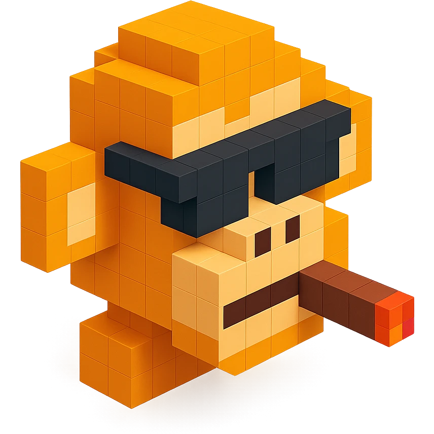 monkey with cigar wearing sunglasses emoji