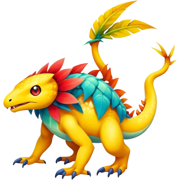 Exotic Tropical Pokémon-Fakémon-hybrid-creature (full body) emoji