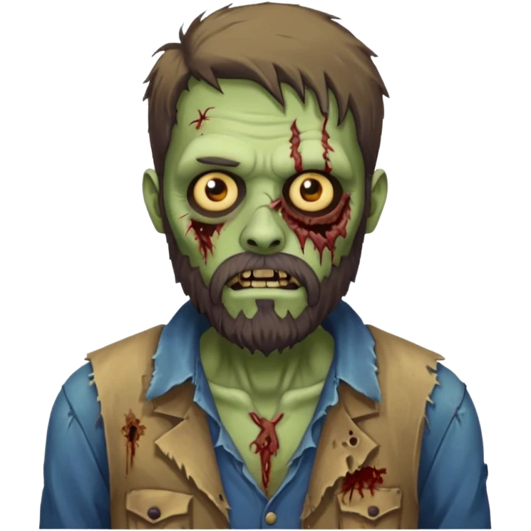zombie with beard emoji