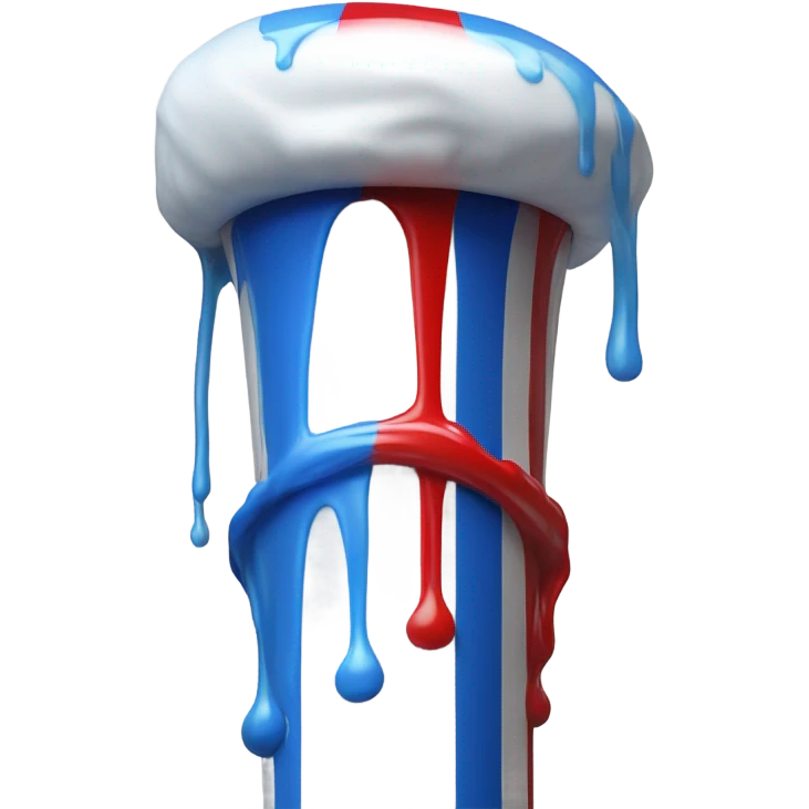 Barber pole with surgeon coat & dripping colors emoji