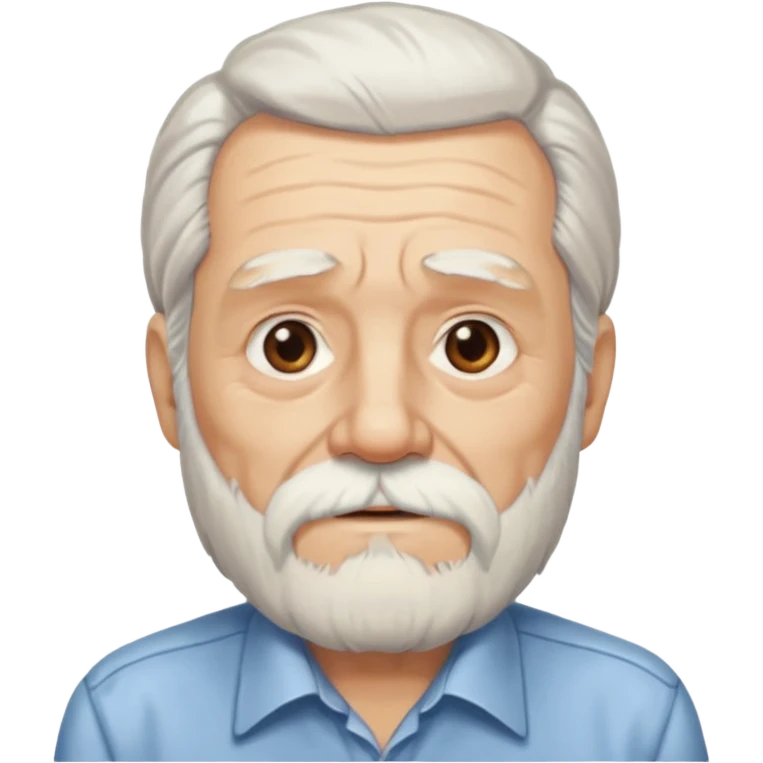 glasses elderly man long hair and long bearded with shirt emoji