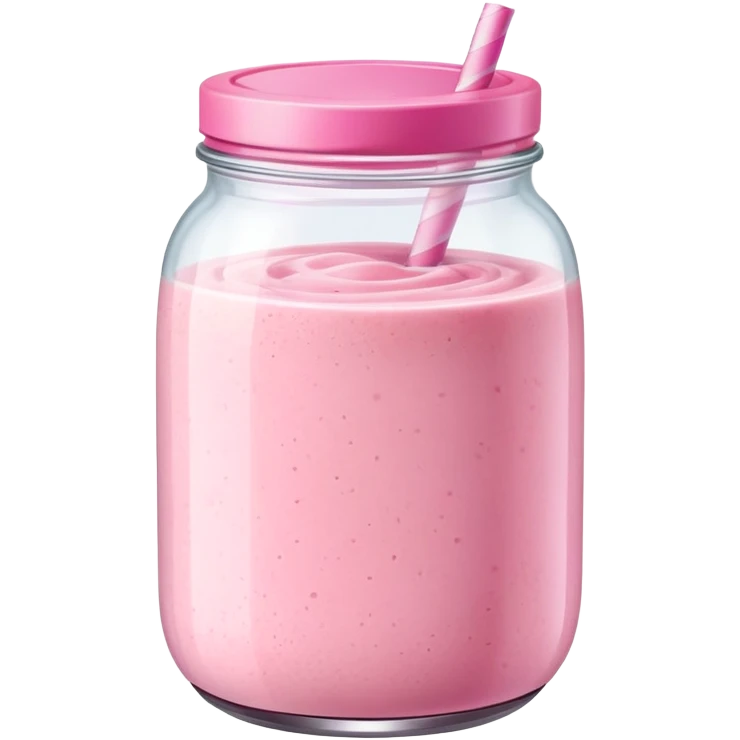 pink smoothie in a jar emoji