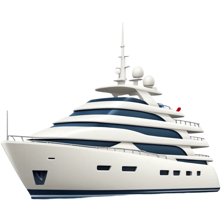 regular sized yacht facing to the left on white background emoji
