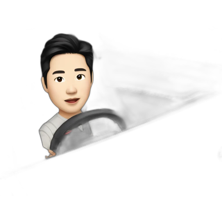 Yeun Sang-yeop driving a tesla emoji