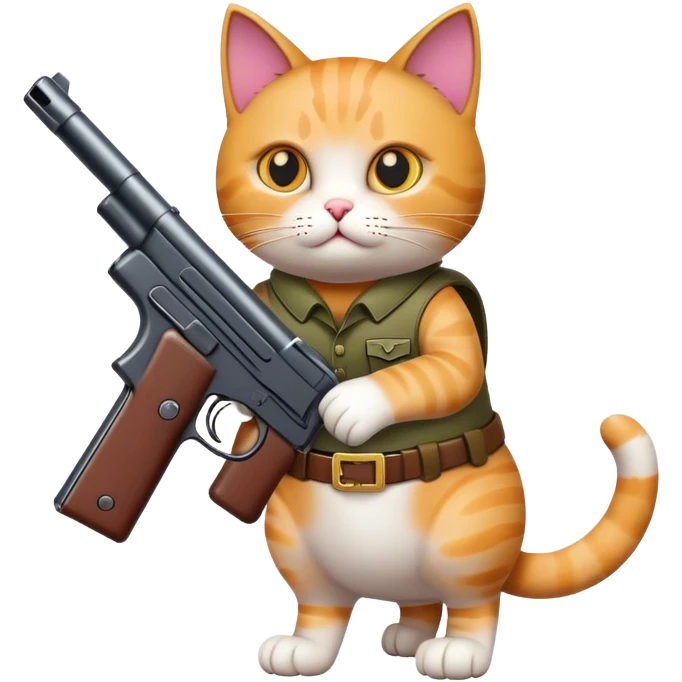 cat with a gun emoji