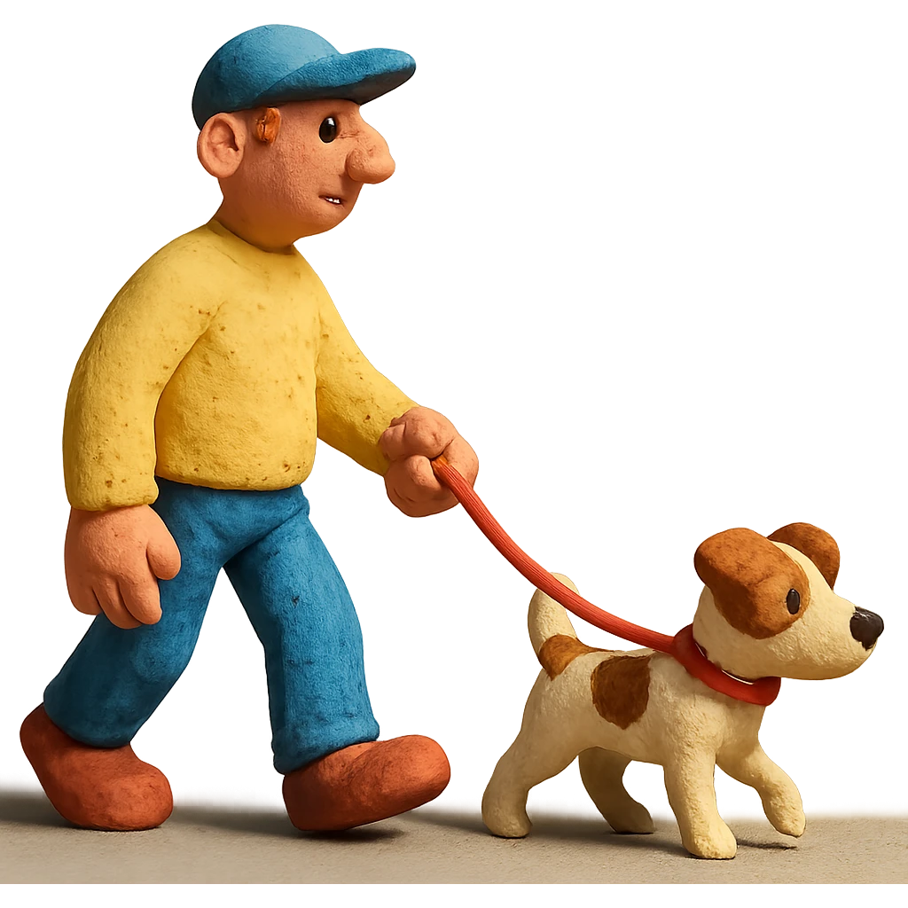 a man walking a Jack Russell Terrier emoji