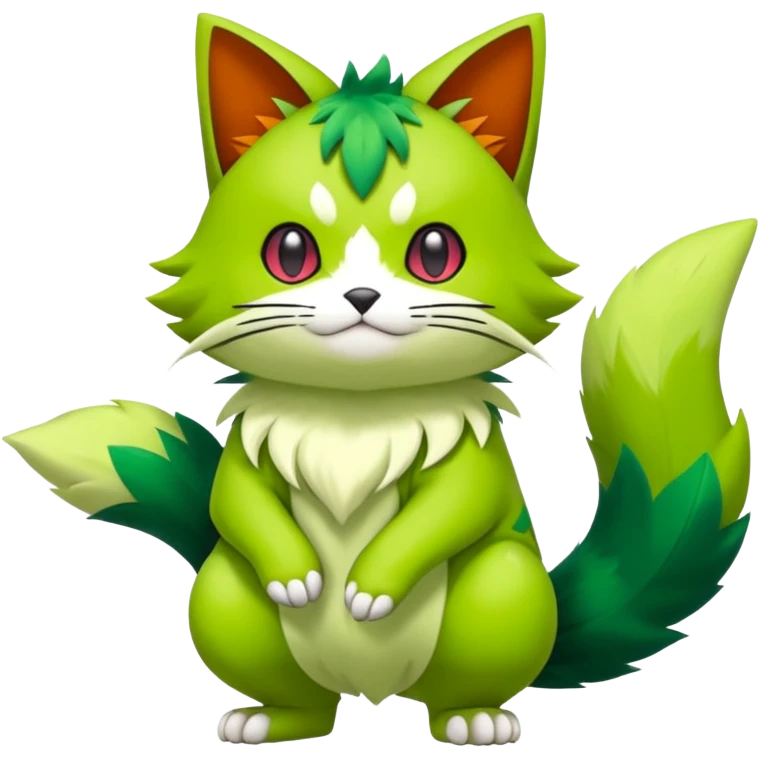 Sprigatito-Meowscarada-Pokémon-Fakémon-animal-fusion (full body) emoji