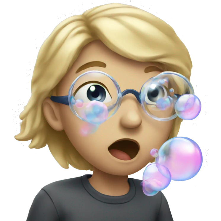 Blowing bubbles emoji