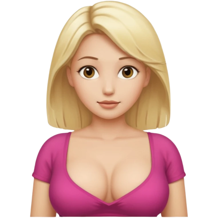 Woman with huge massive tits and nipples emoji