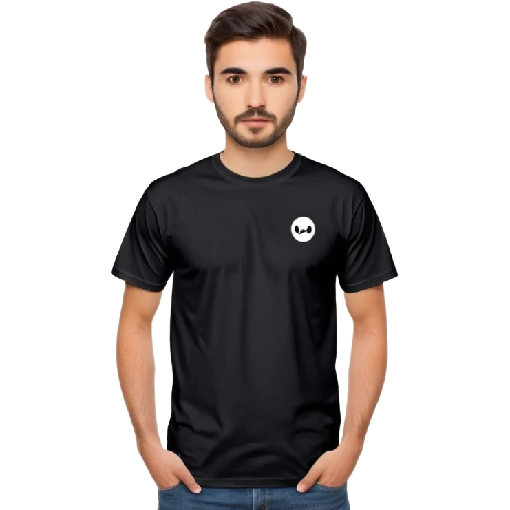  T-shirt with the words “prepa udem” printed in small white text on the chest. The shirt has a simple, casual fit and a clean, minimalist look. emoji