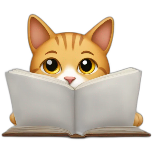 A cat reader  emoji