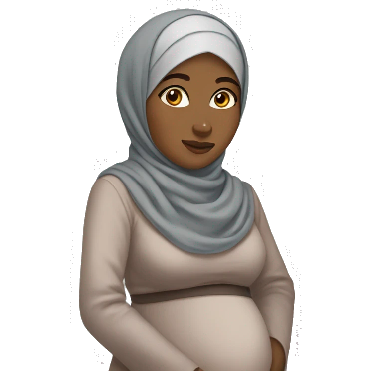 pregnant hijabi emoji