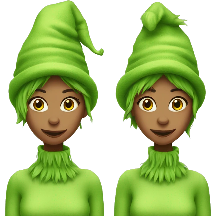 Grinch bonnet rose  emoji