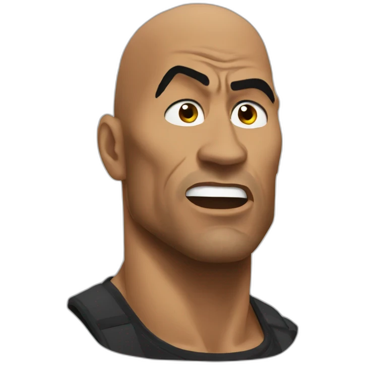 the rock angry emoji