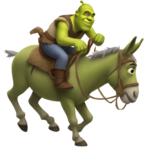 sherk on donkey emoji