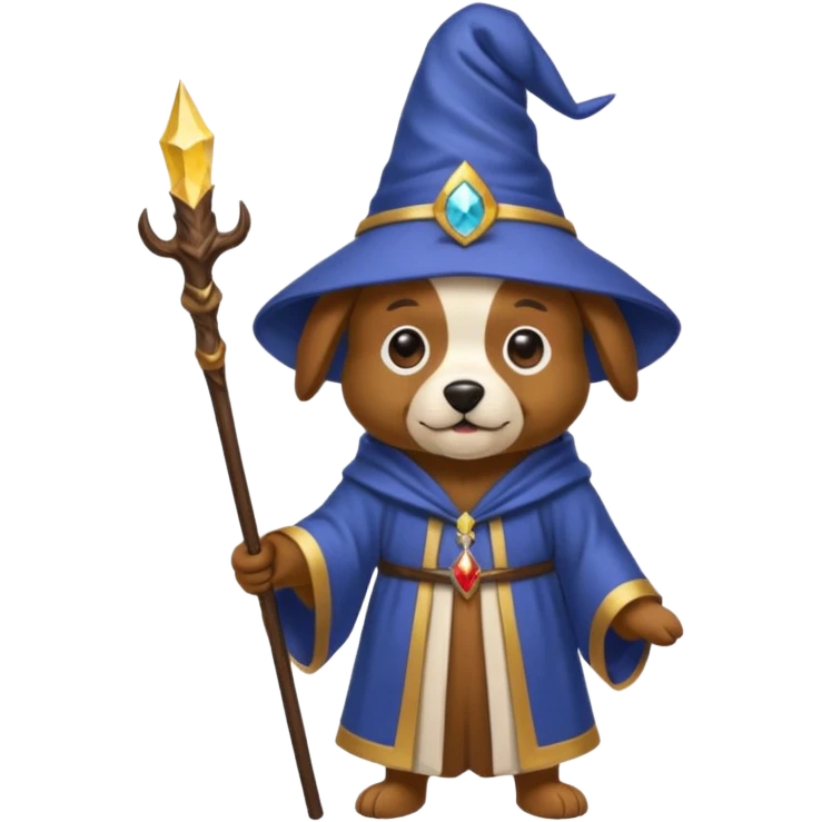 Dog wizard emoji