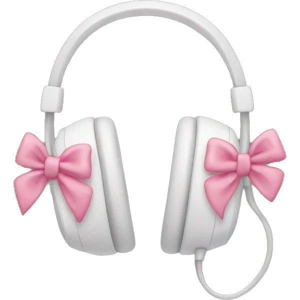 Headphones with bows emoji