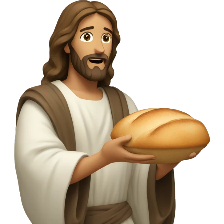 Jesus breaking bread emoji