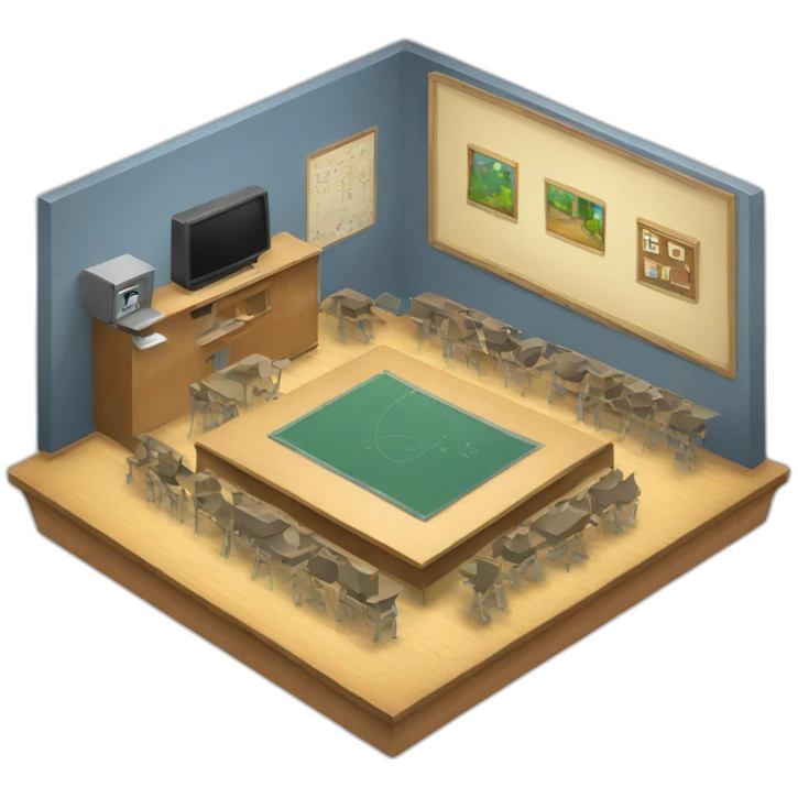 Orthagonal projection classroom emoji