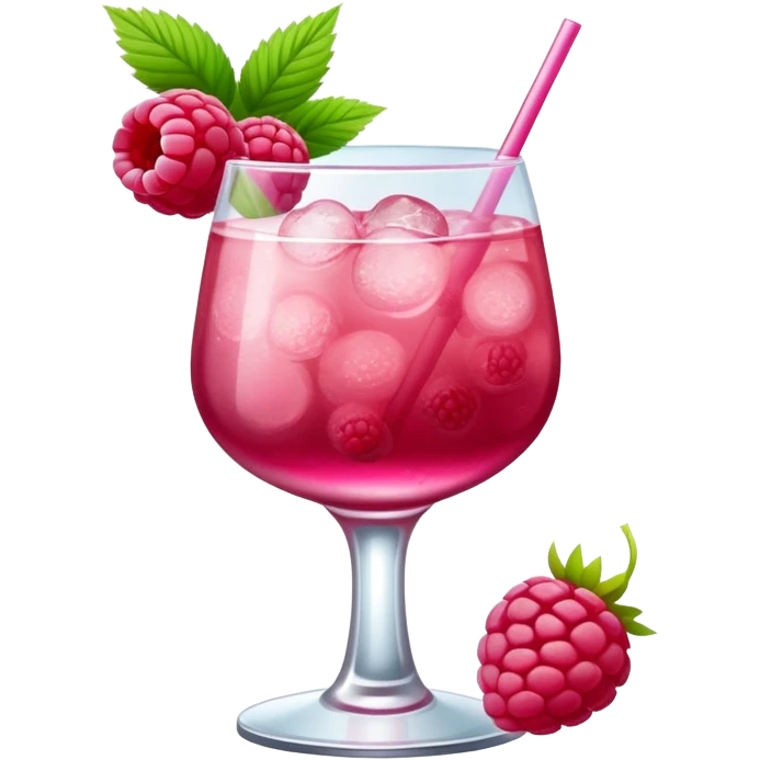 Pink raspberry cocktail drink emoji