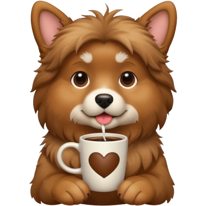 Coffee dog  emoji