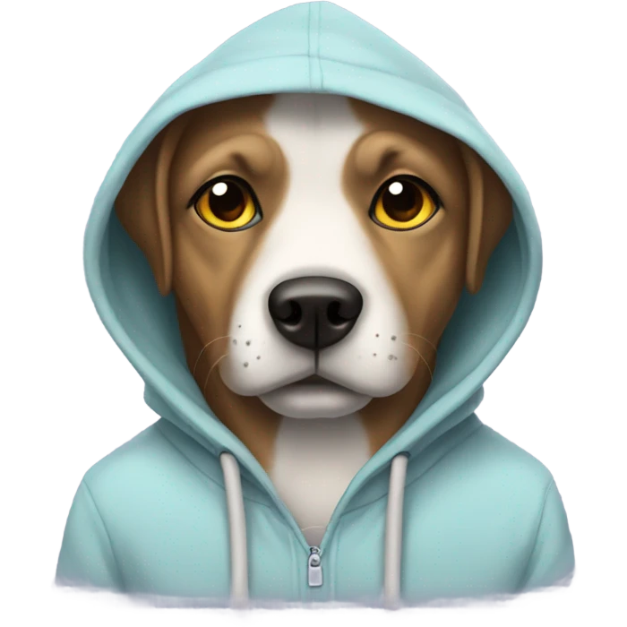 Dog in a hoodie emoji