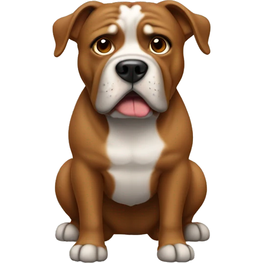 an xl bully dog brown emoji