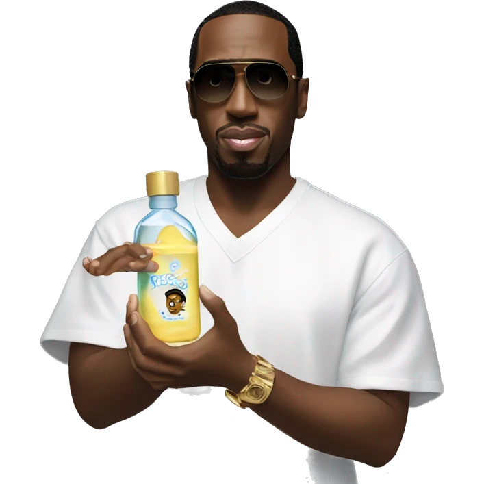 p diddy holding baby oil emoji