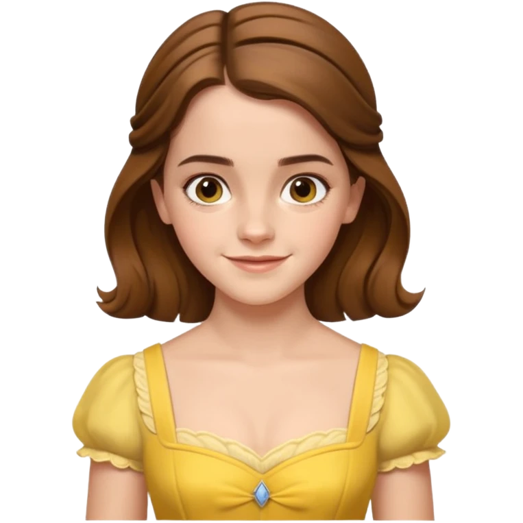 emma watson long hair as belle Cinematic Realistic emoji