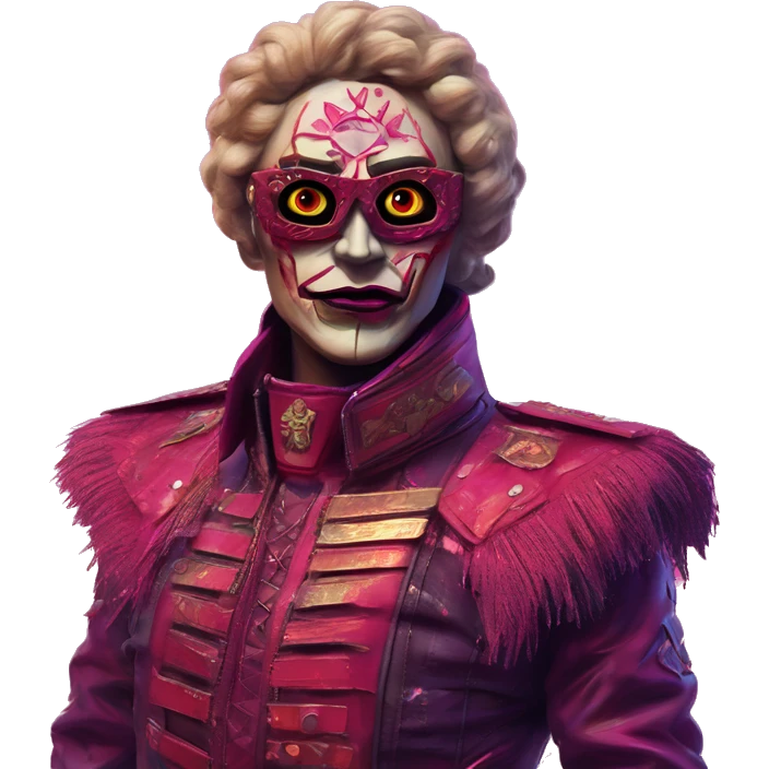 Synthwave communist in Lordi style, oil paint, epic eyes, intricate lips, exquisite pose, beautiful, desirable, logical, Midsommar  emoji