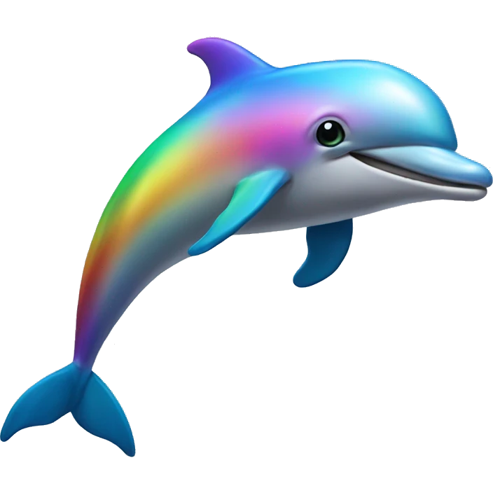 Beautiful rainbow dolphin emoji
