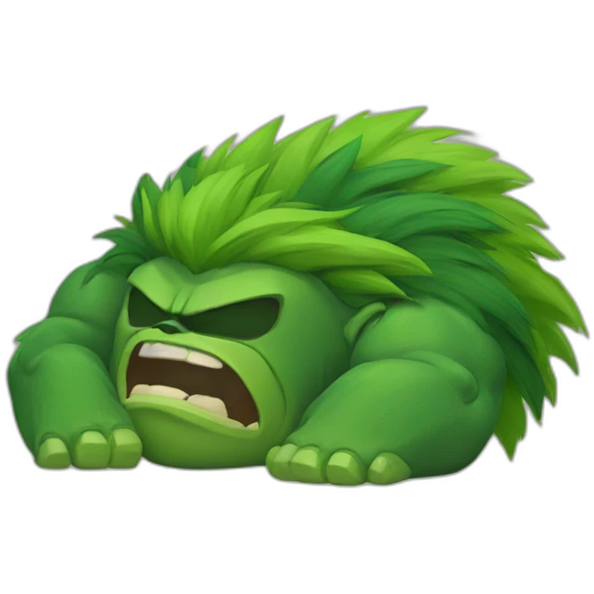 Blanka sleeping emoji