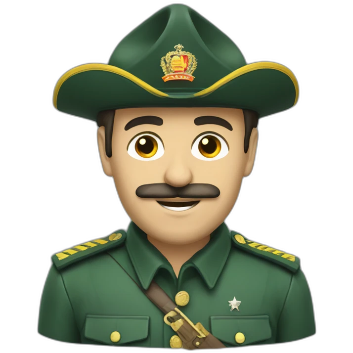 spanish guardia civil with tricorn emoji
