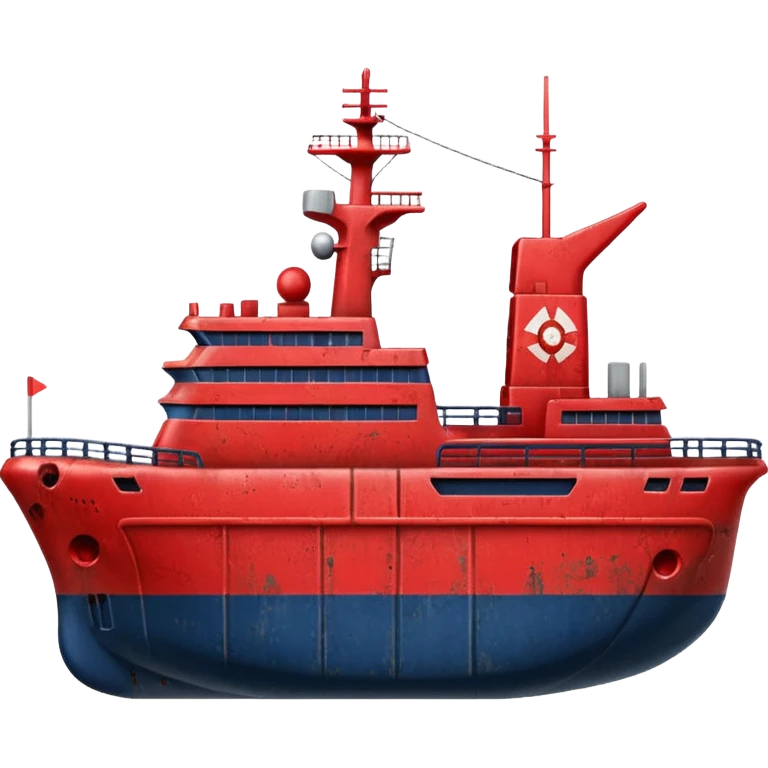 red navy ship emoji