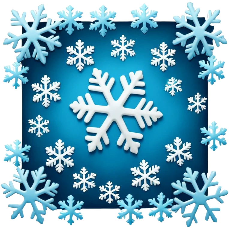 Falling snowflakes, felt texture, scrapbooking emoji