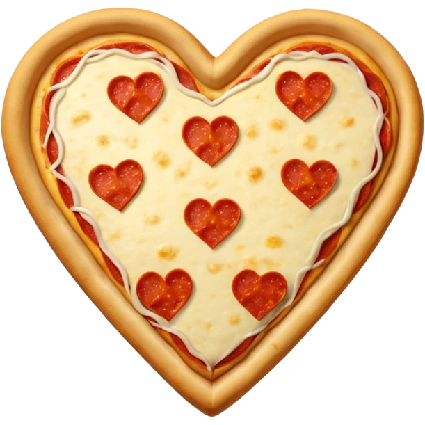 Heart shape pizza emoji