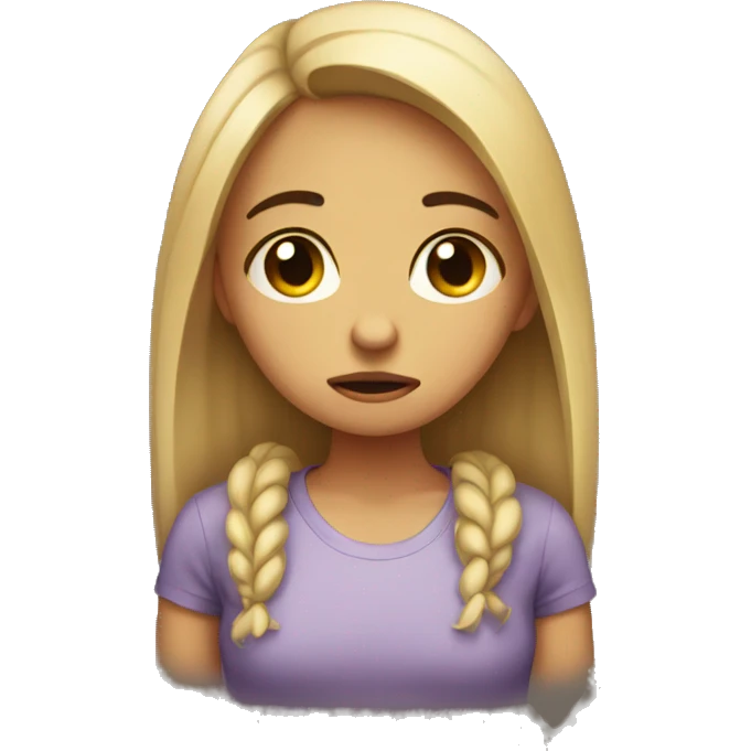 Sad girl  emoji