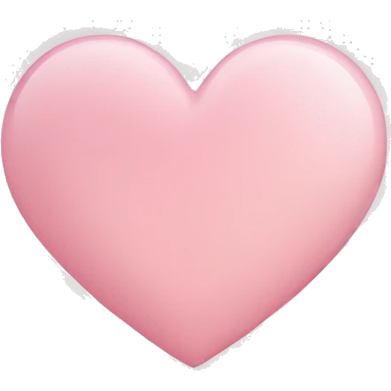 light pink love heart  emoji