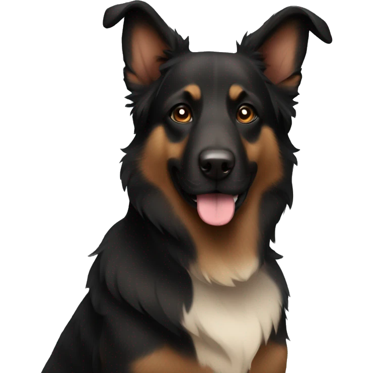 Black and brown shepherd dog emoji
