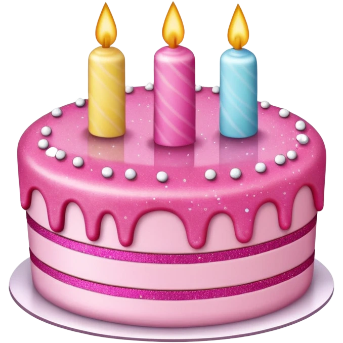 Glitter Pink Cake emoji