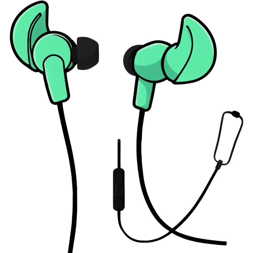 Foam ear buds emoji