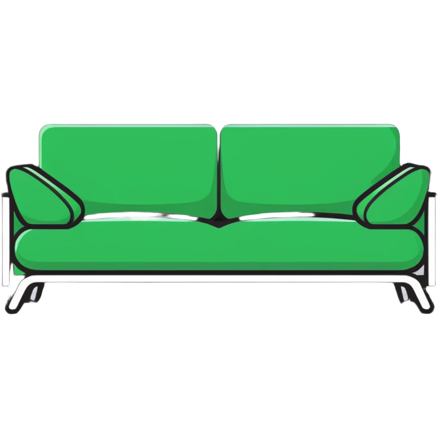 sleek minimalist couch emoji