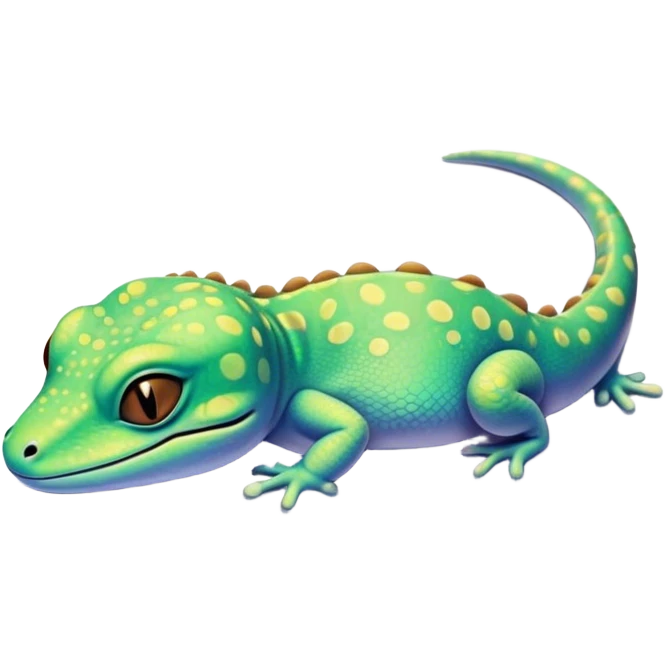 Meme-Worthy Cute Sleeping Gecko Portrait Emoji, Head resting peacefully with a contented smile, showcasing a diminutive, patterned body with smooth scales and eyes gently closed in serene slumber, Simplified yet adorably endearing features, highly detailed, glowing with a soft, drowsy tropical light, high shine, relaxed and utterly lovable, stylized with an air of playful laziness, soft glowing outline, capturing the essence of a sleeping gecko that feels destined to become the next viral icon of adorable rest! emoji