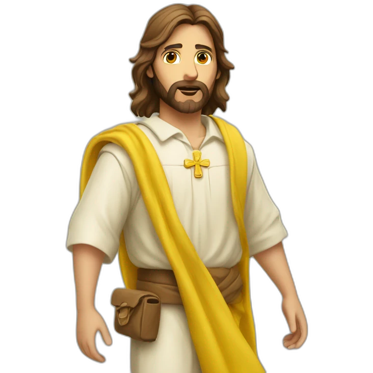 JESUS SCOUT CON PAÑUELO AMARILLO  emoji