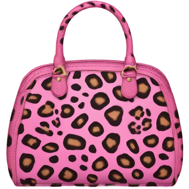 Pink Cheetah print purse  emoji