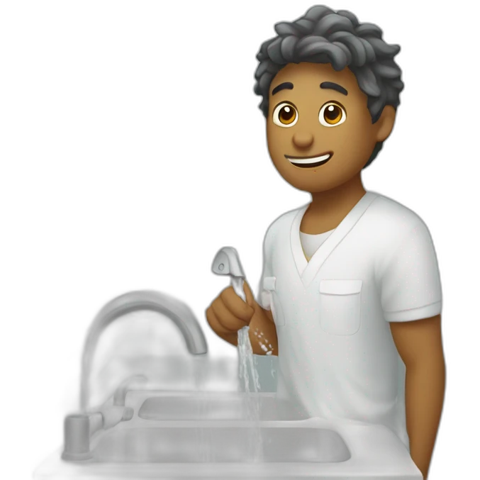Wash and cheke emoji